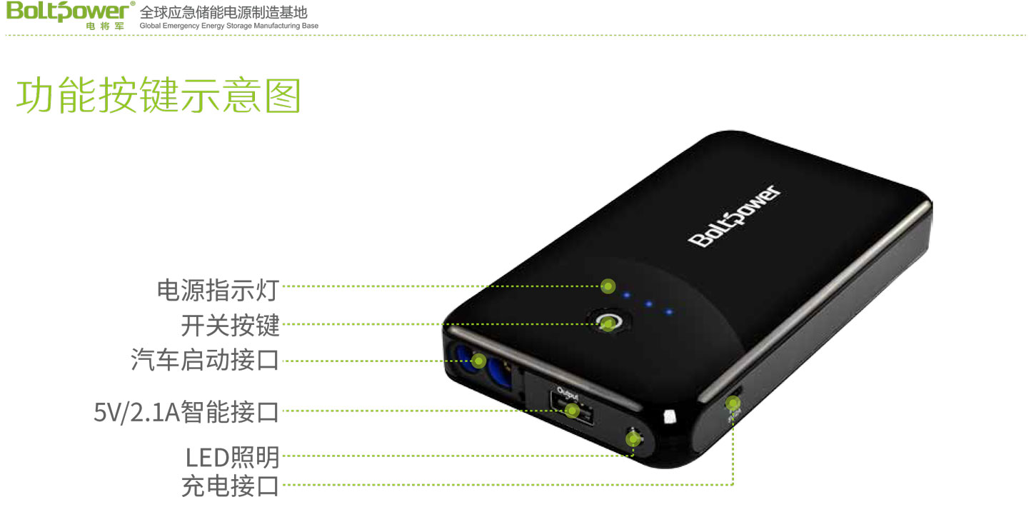 Boltpower電將軍K12F汽車應(yīng)急啟動(dòng)電源