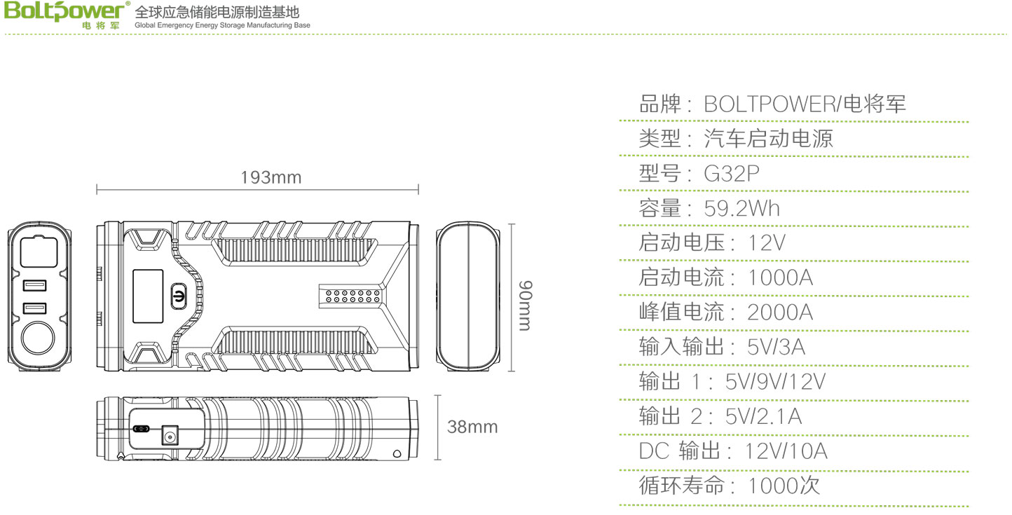 Boltpower電將軍G32P汽車應(yīng)急電源-6