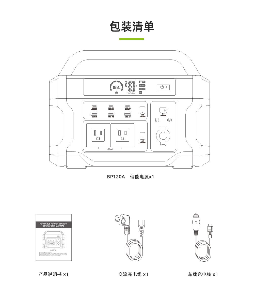 Boltpower電將軍 BP120A  1200W戶外儲(chǔ)能電源_14